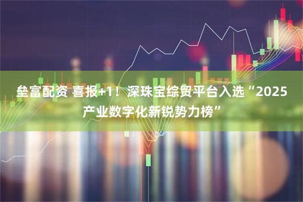垒富配资 喜报+1！深珠宝综贸平台入选“2025产业数字化新锐势力榜”